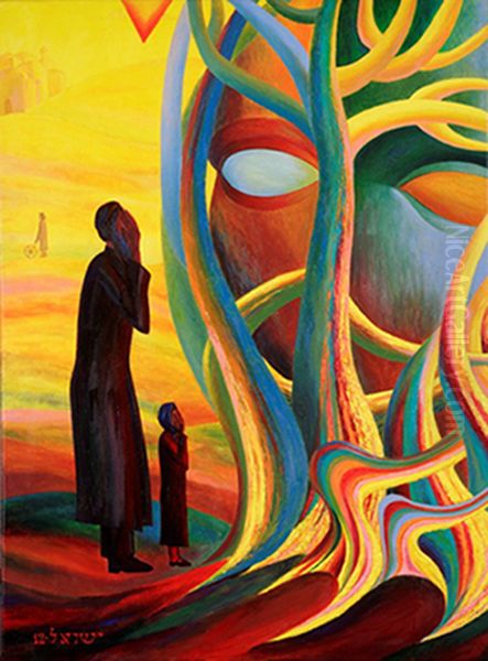 <<Molitvy u Drevo Zizni>> Oil Painting by Israel Tsvaygenbaum