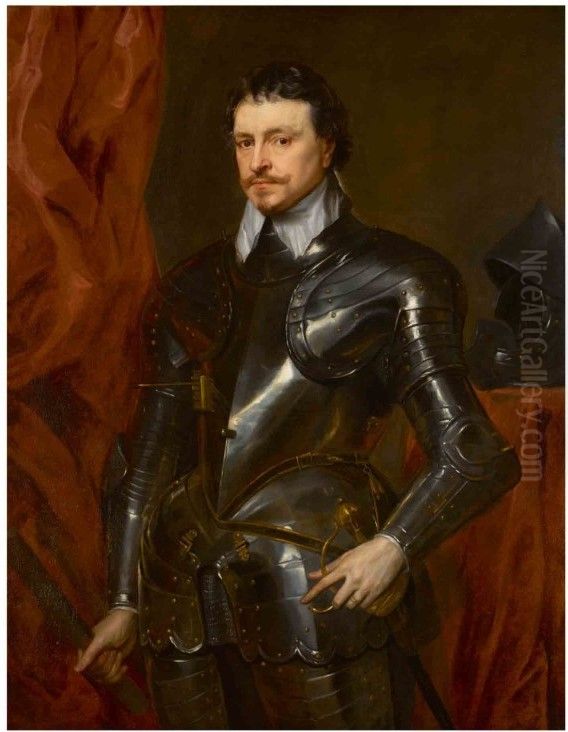 Portrait of Thomas Wentworth, 1st Earl of Strafford (1593-1641) Oil Painting by Sir Anthony Van Dyck
