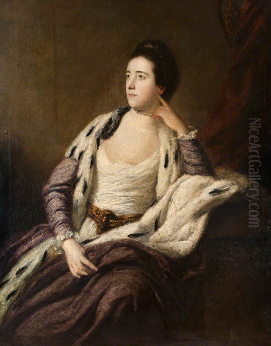 Lady Maynard (c.1731-1762) Oil Painting by Of Sir Joshua Reynolds