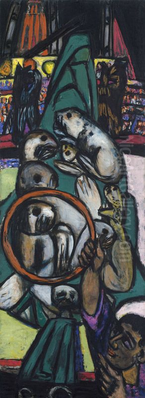 Seelowen im Zirkus Oil Painting by Max Beckmann
