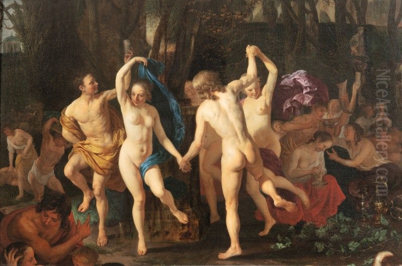 A BACCHANAL Oil Painting by Jacob van Loo