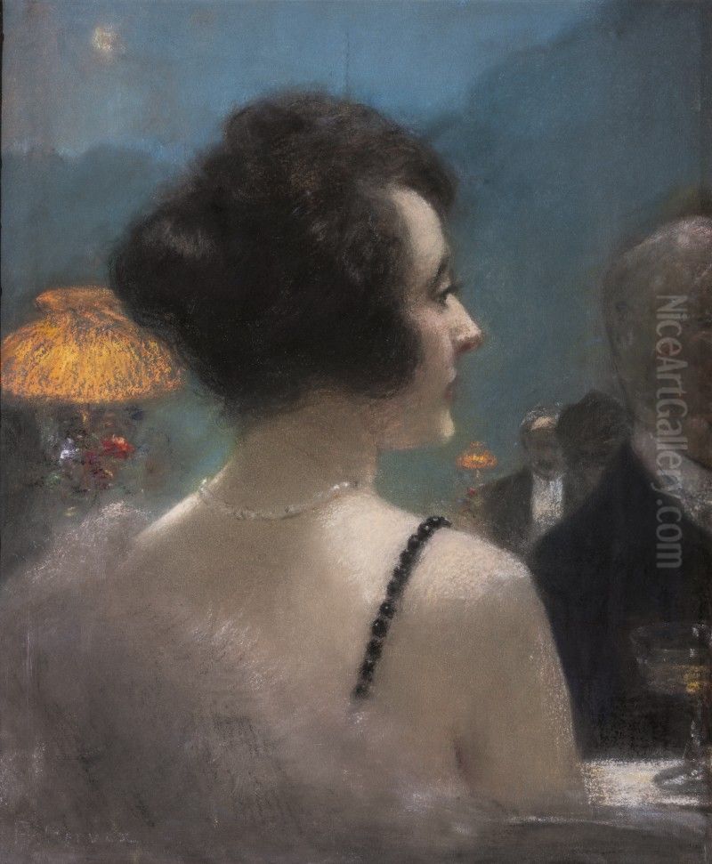 AN ELEGANT LADY Oil Painting by Henri Gervex