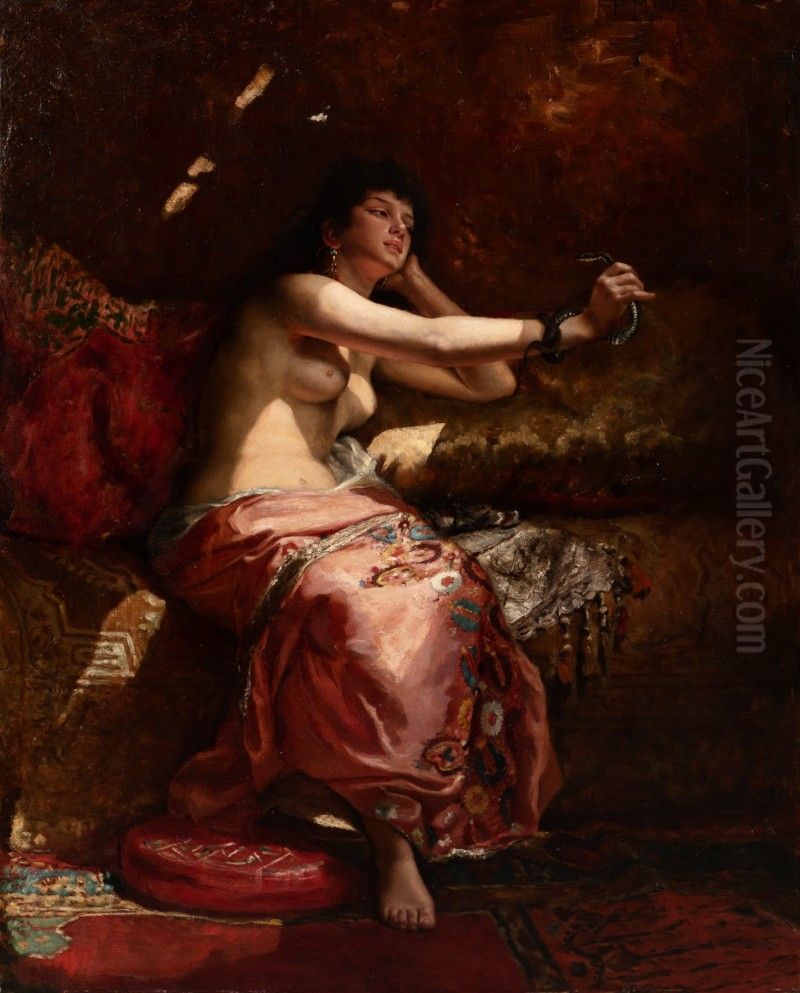THE DEATH OF CLEOPATRA Oil Painting by Pierre-Joseph Mousset