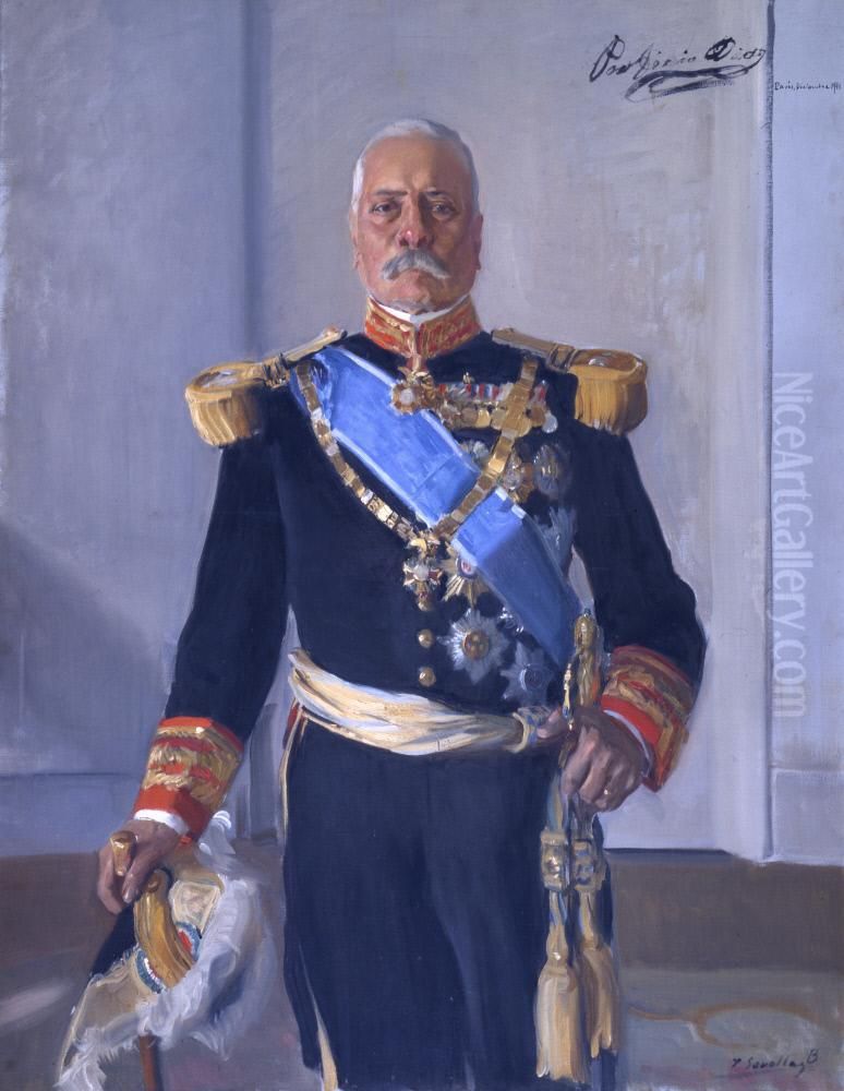 Porfirio Diaz, Former President of Mexico Oil Painting by Joaquin Sorolla