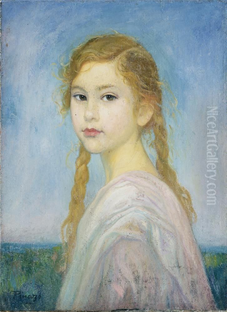 Maria Luisa Pinazo y Mitjans Oil Painting by Jose Pinazo Martinez