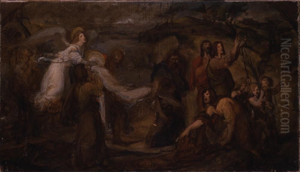 Disembarkation of the Body of the Apostle James Oil Painting by Raimundo de Madrazo y Garreta