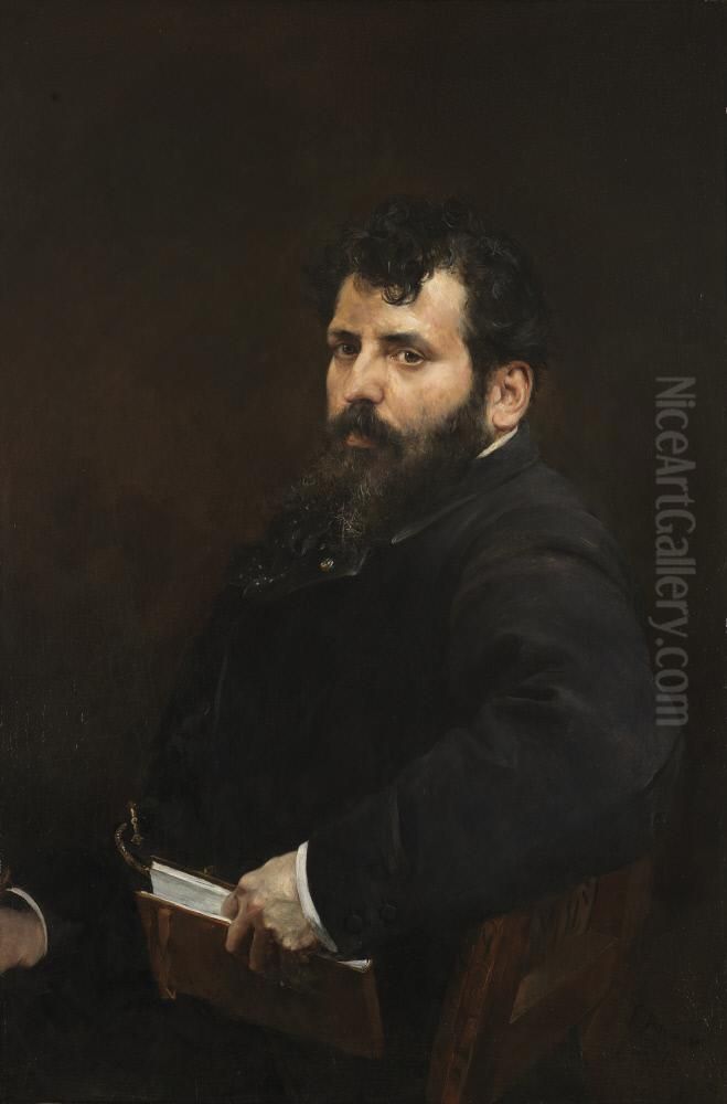 Portrait of the Artist Oil Painting by Francisco Domingo Marques