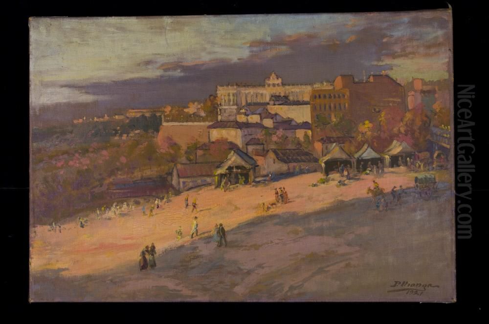 The Palace of the King (Palacio de Oriente, Madrid) Oil Painting by Pablo Uranga