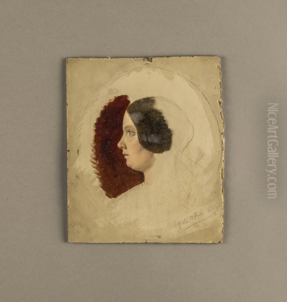 Isabel the Second, Queen of Spain Oil Painting by Federico de Madrazo y Kuntz