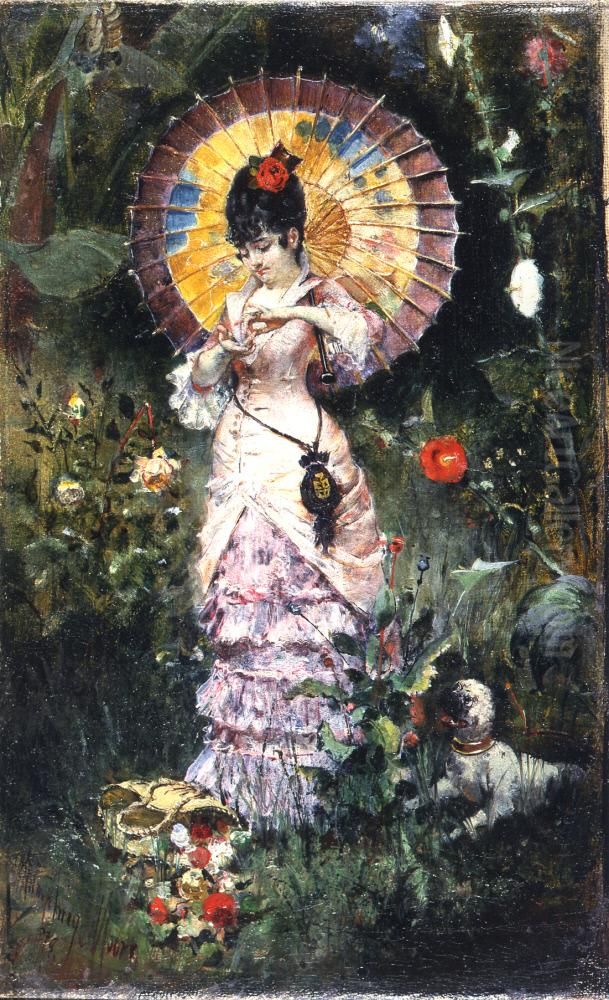 No Rose Without a Thorn Oil Painting by Harry Humphrey Moore