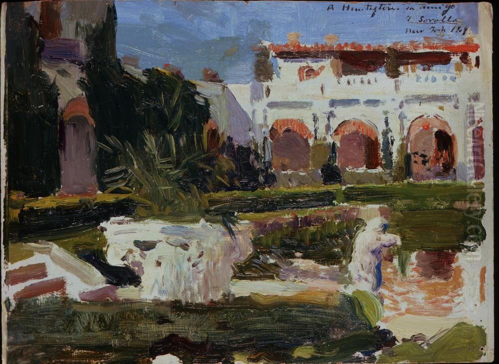 Sketch (Garden) Oil Painting by Joaquin Sorolla