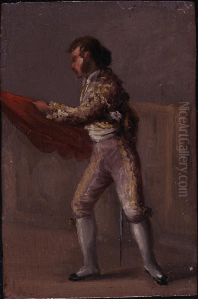 Matador Oil Painting by Valeriano Becquer