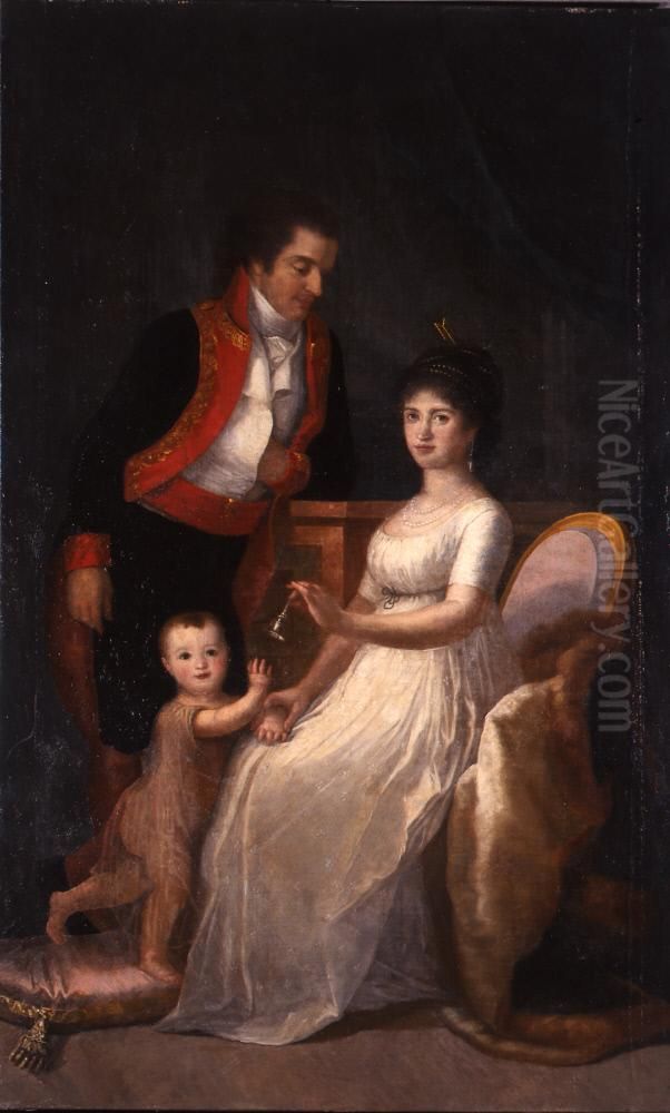 Villafranca Family Oil Painting by Agustin Esteve