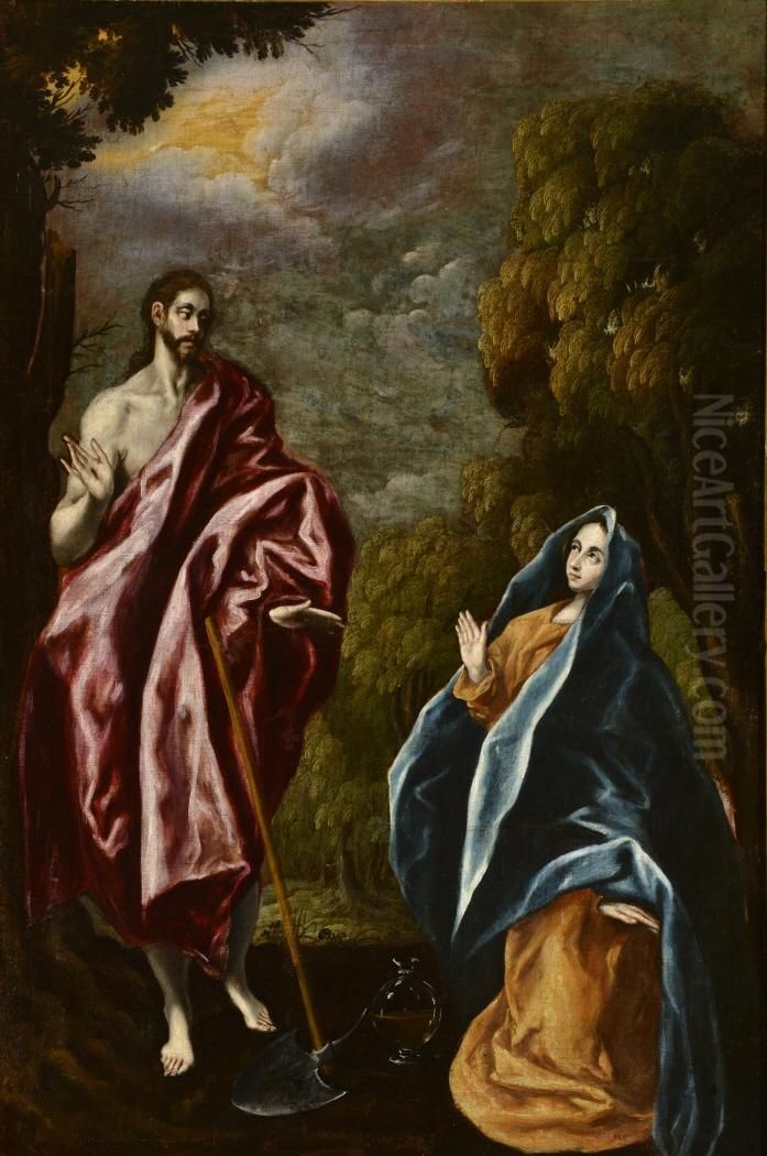 Noli me tangere Oil Painting by Jorge Manuel Theocupulus