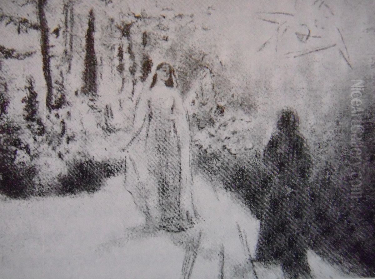 Dante and Beatrice meeting Oil Painting by Repin Iliya