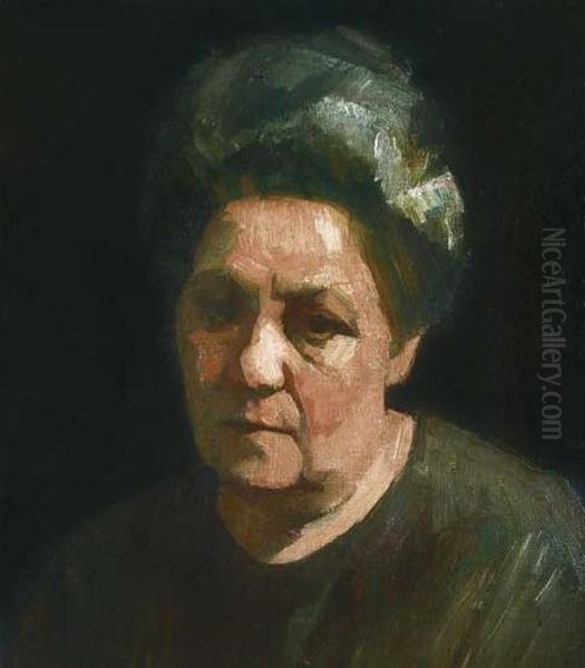 The painter's mother Oil Painting by Dezso Czigany