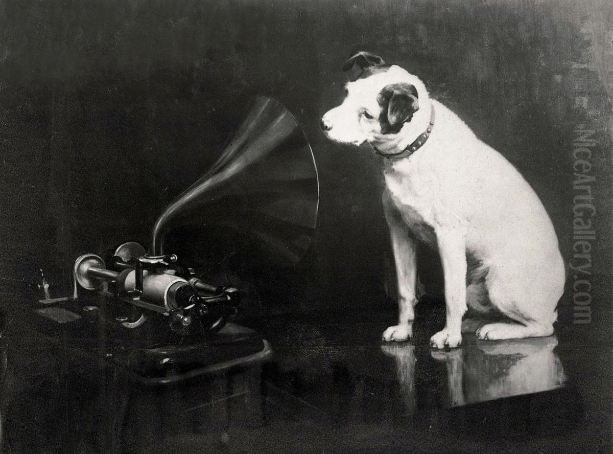 His Master's Voice Oil Painting by Francis Barraud