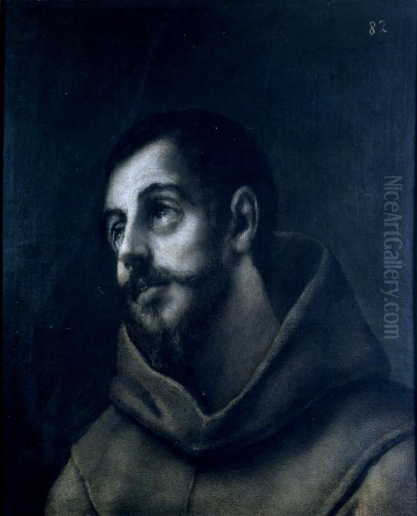 Head of Saint Francis Oil Painting by El Greco