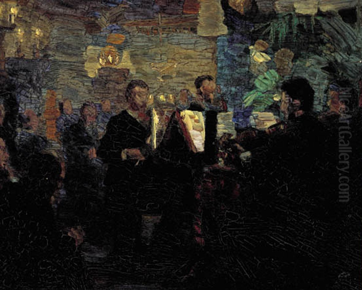 The Neruda Quartet. Study. Oil Painting by Peder Severin Kroyer
