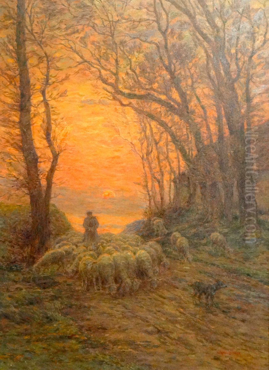 Return of the Shepherd Oil Painting by Henri Duhem