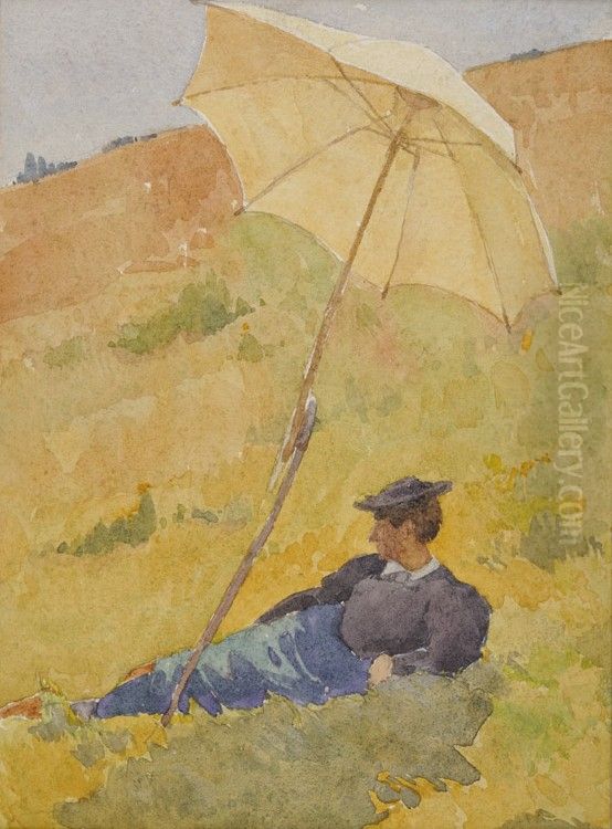 portrait of Marie Duhem Oil Painting by Henri Duhem