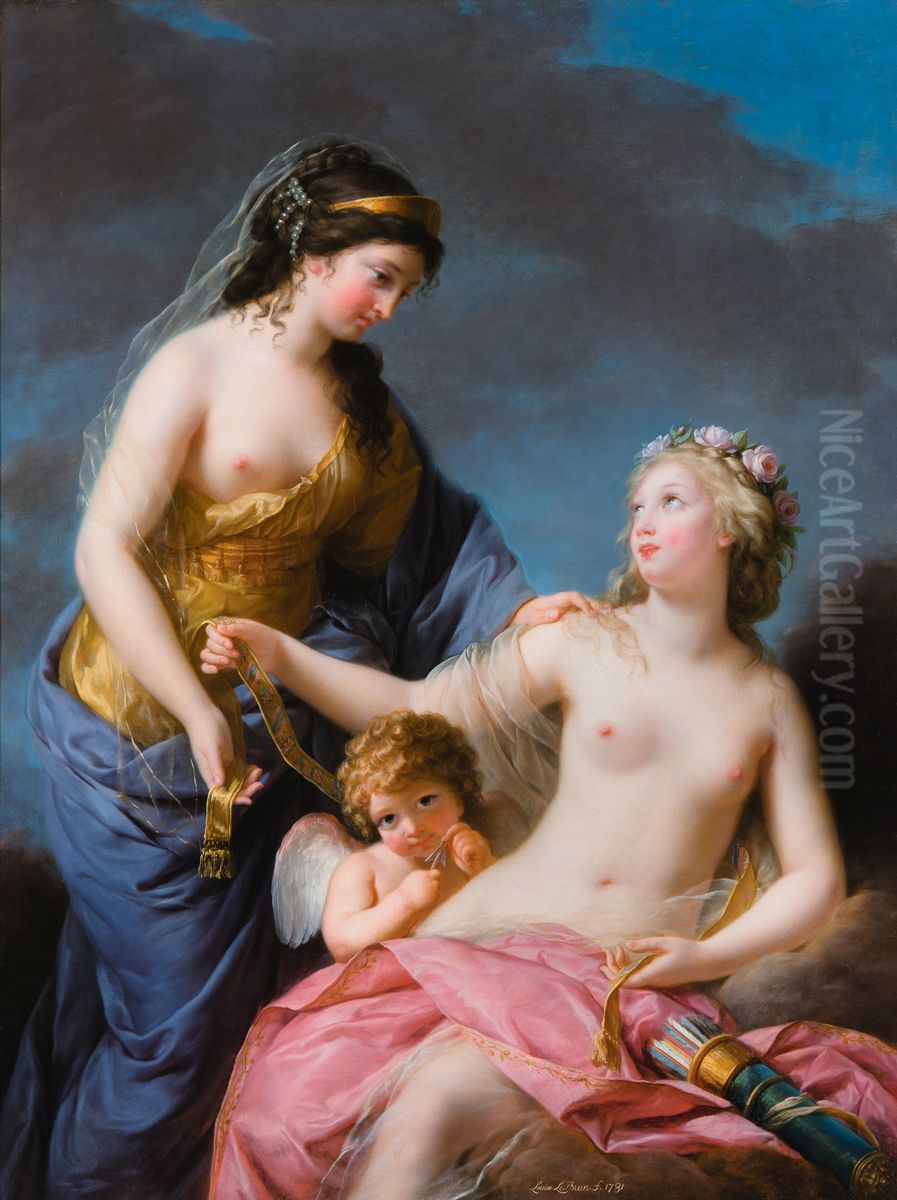 Junon empruntant la ceinture de Venus Oil Painting by Elisabeth Louise Vigee Le Brun