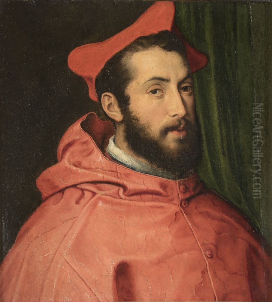 Ritratto del cardinale Alessandro Farnese Oil Painting by Perino del Vaga