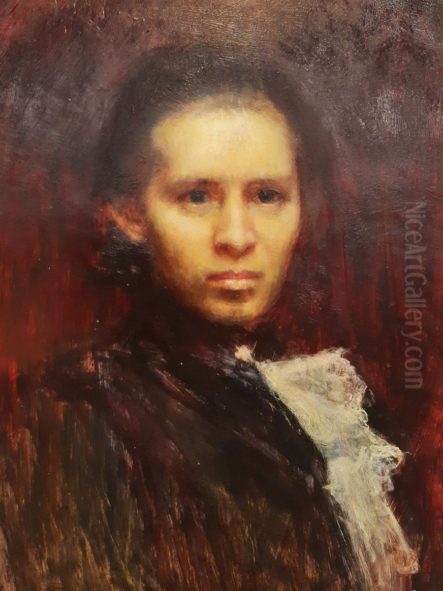 Portrait of Lesya Ukrainka Oil Painting by Ivan Trush