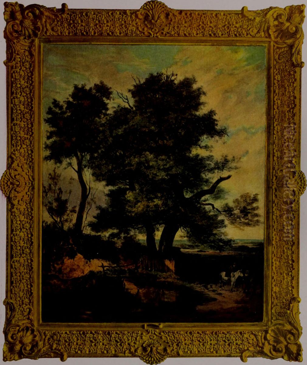 The Willow Oil Painting by John Crome