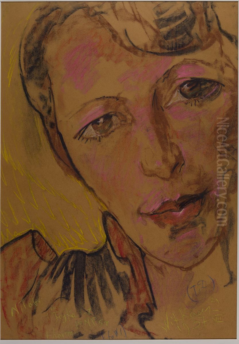 Portrait of Eugenia Wyszomirska-Kuznicka. Oil Painting by Stanislaw Ignacy Witkiewicz (Witkacy)