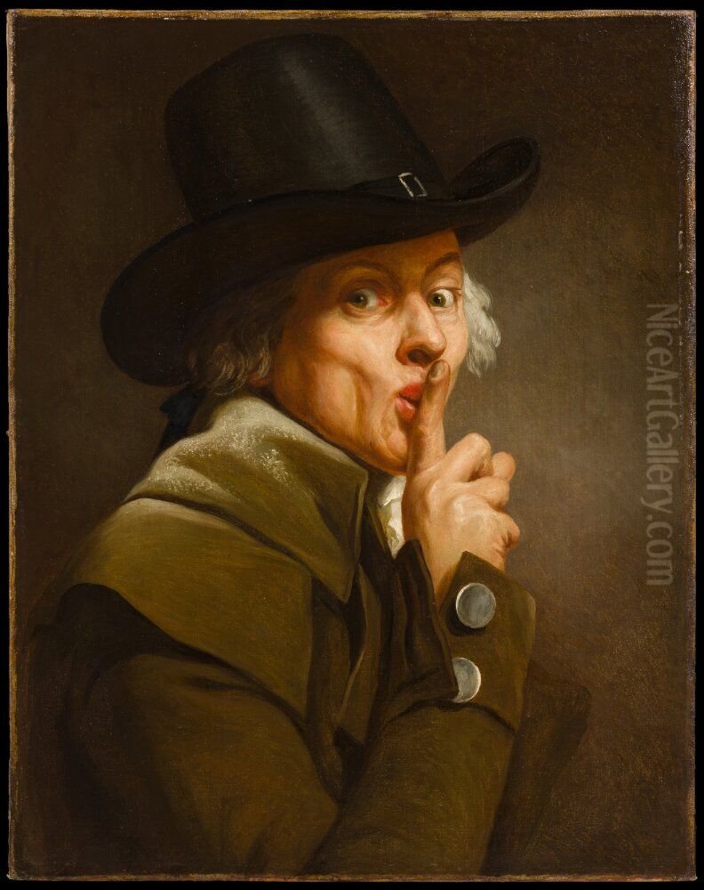 Selfportrait, called Le Silence (The Silence) Oil Painting by Joseph Ducreux