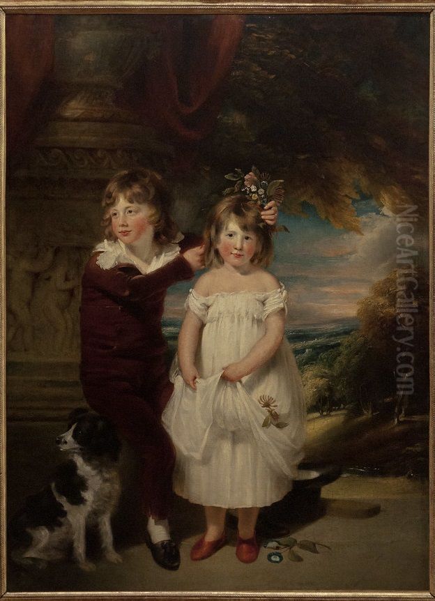 Frere et Soeur Oil Painting by William Beechey
