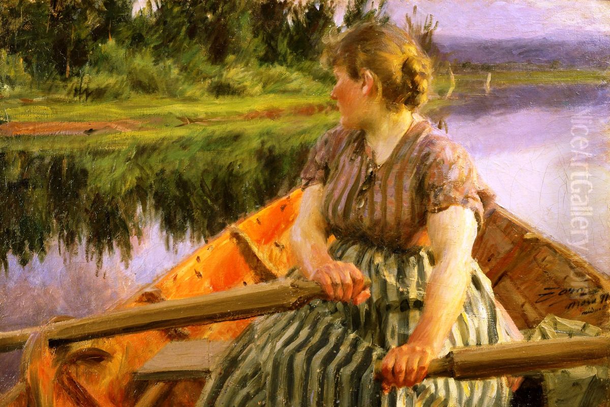 Midnatt Oil Painting by Anders Zorn