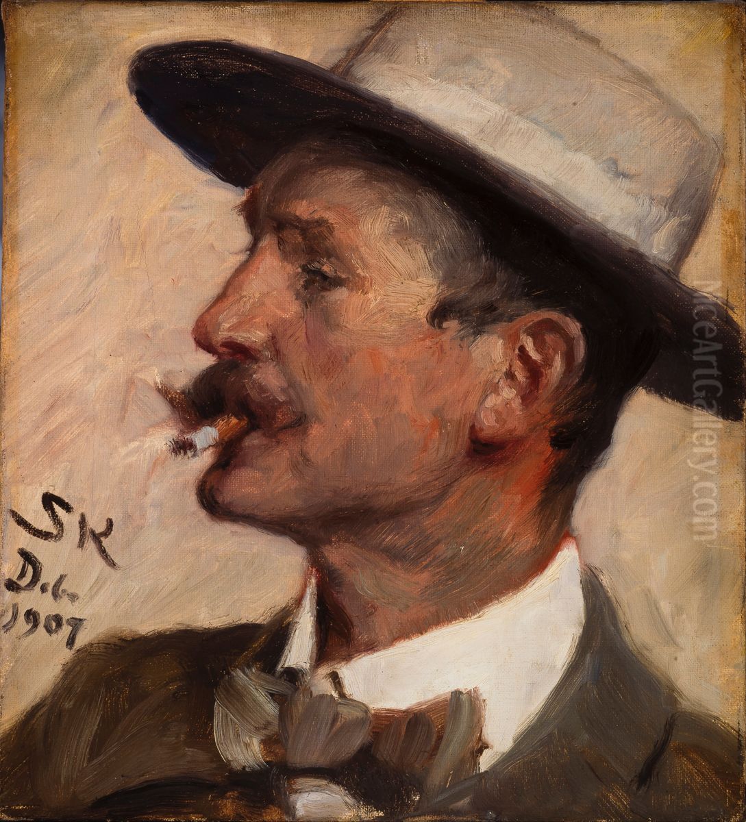 Hans Gyde Petersen Oil Painting by Peder Severin Kroyer
