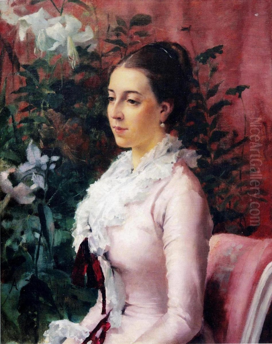 Sophie Manzey Oil Painting by Albert Edelfelt
