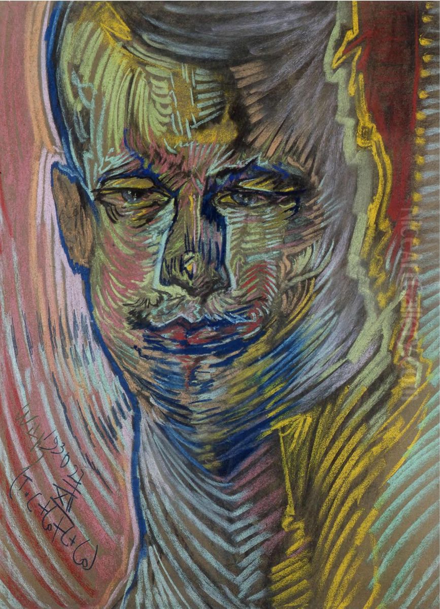 Portret Michala Bialynickiego-Biruli Oil Painting by Stanislaw Ignacy Witkiewicz (Witkacy)