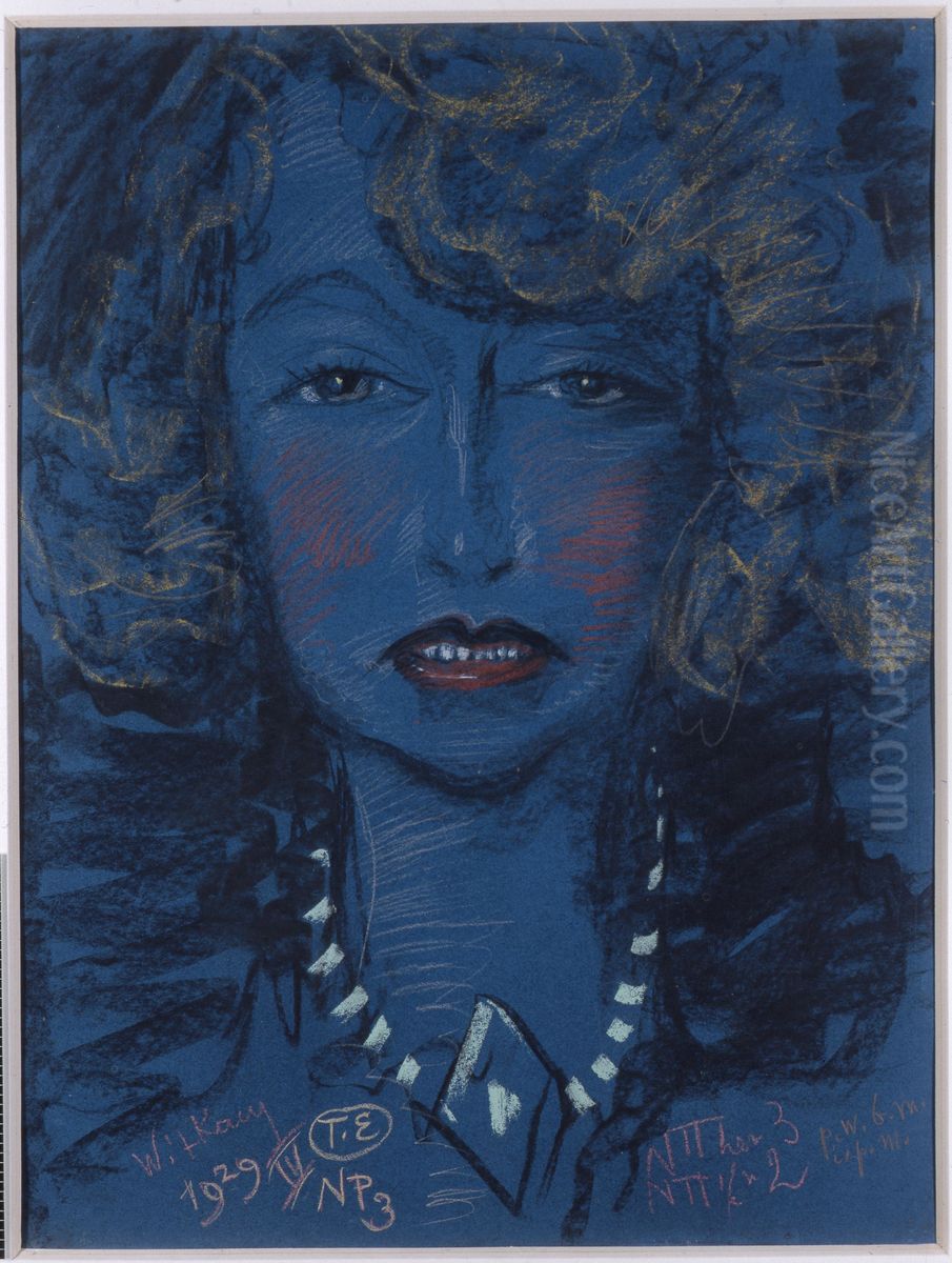 Portret Neny Stachurskiej Oil Painting by Stanislaw Ignacy Witkiewicz (Witkacy)