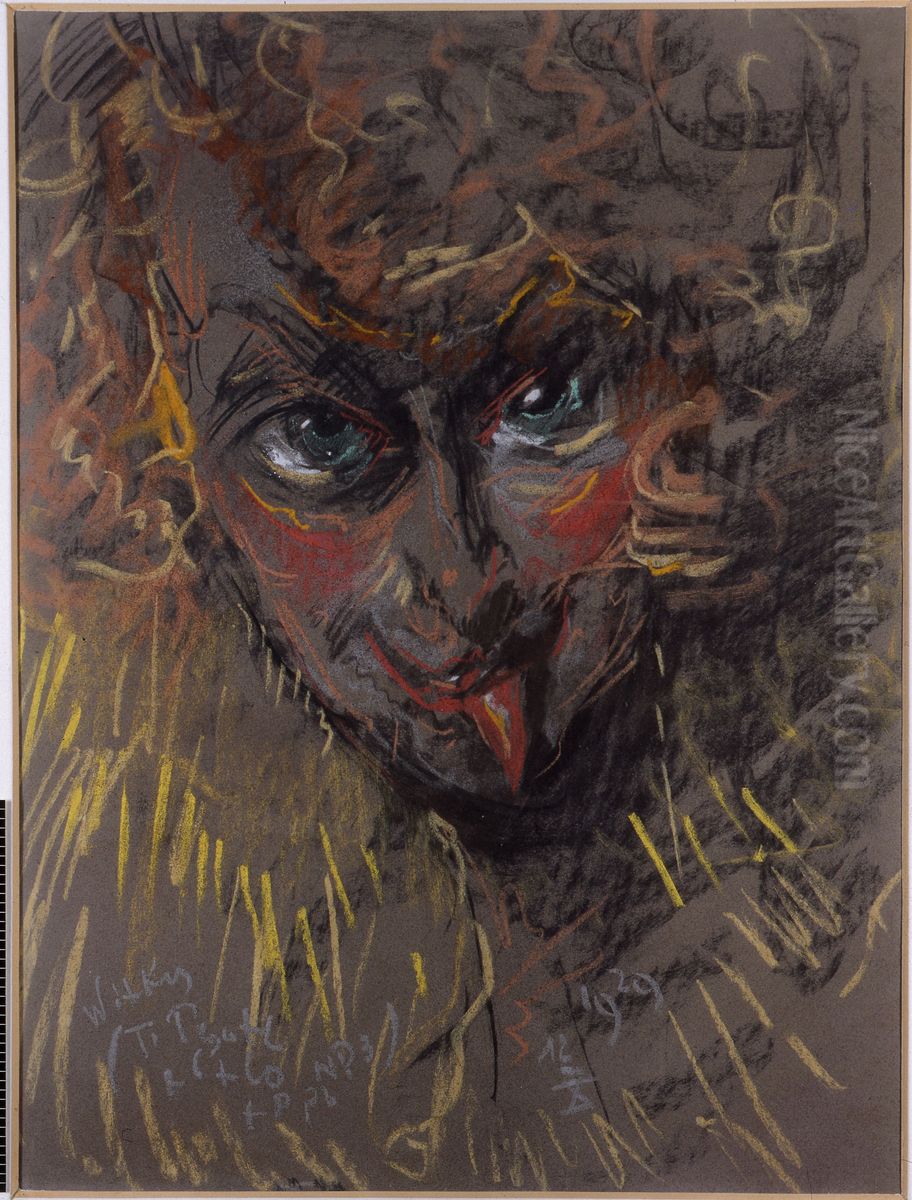 Portrait of Nena Stachurska Oil Painting by Stanislaw Ignacy Witkiewicz (Witkacy)