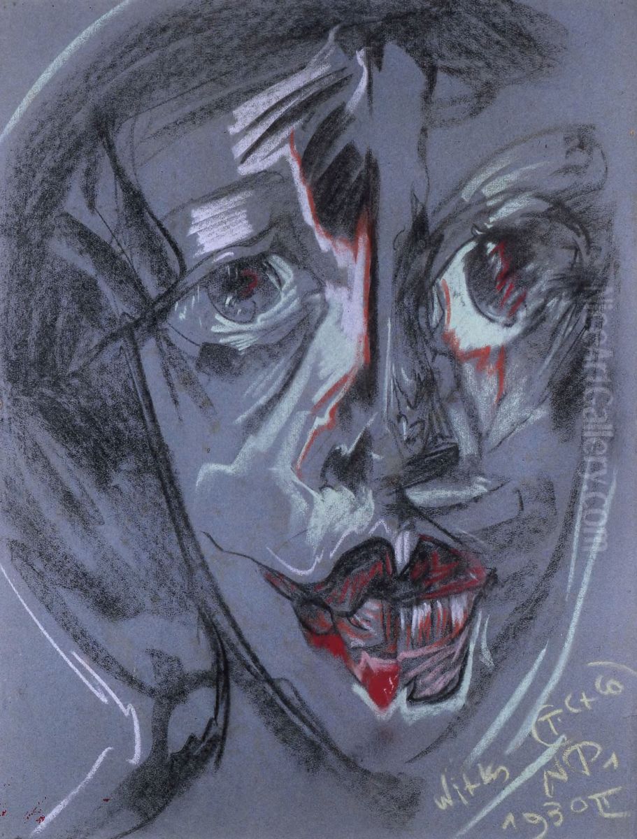 Portret Edwardy Szmuglarowskiej Oil Painting by Stanislaw Ignacy Witkiewicz (Witkacy)