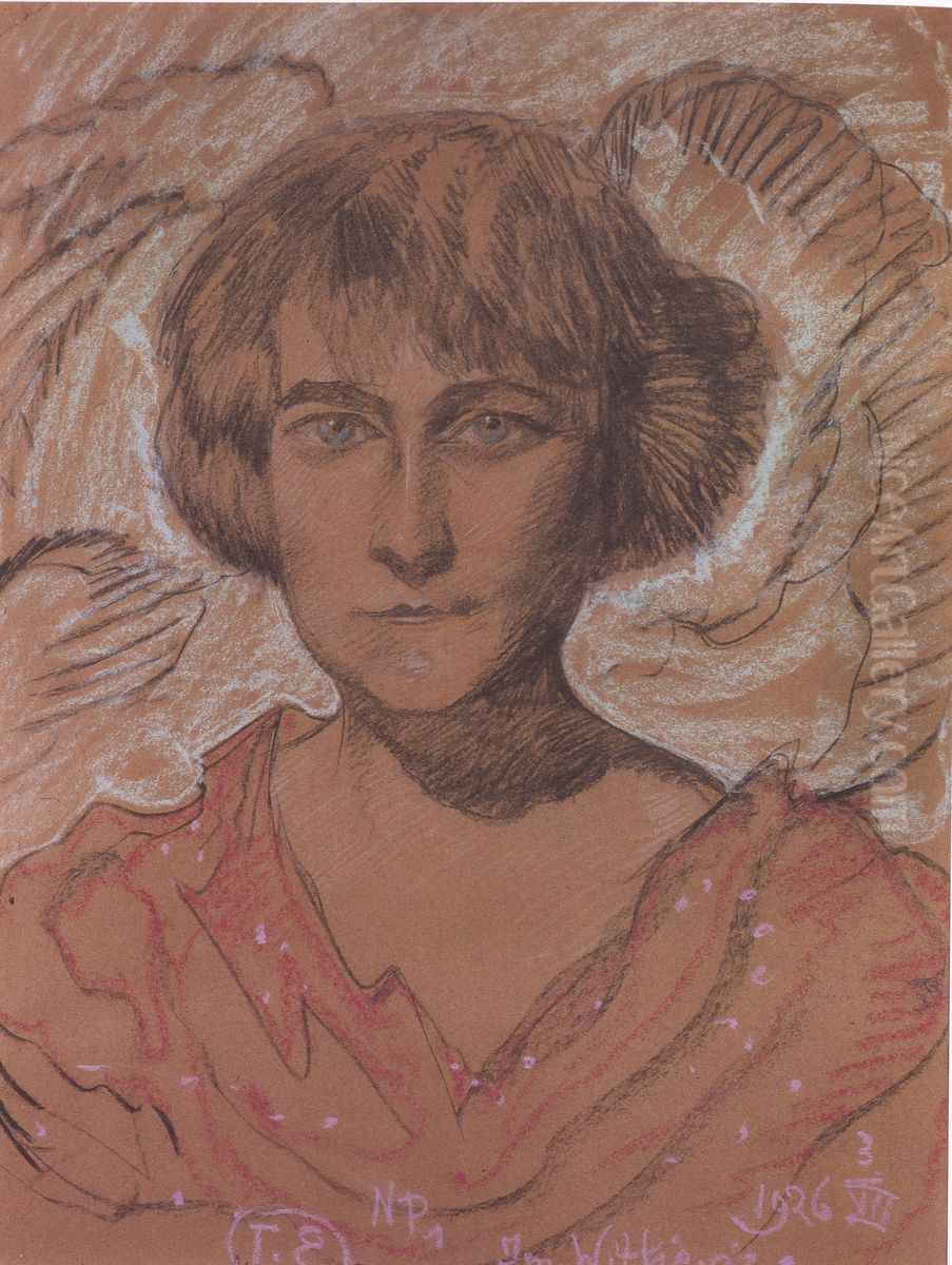 Portrait of Kazimiera Zulawska Oil Painting by Stanislaw Ignacy Witkiewicz (Witkacy)