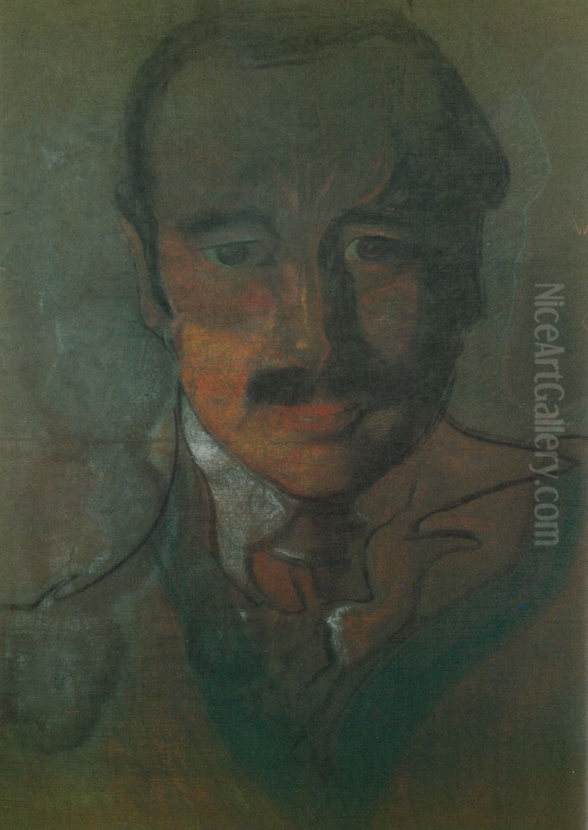 Portrait of August Zamoysky Oil Painting by Stanislaw Ignacy Witkiewicz (Witkacy)
