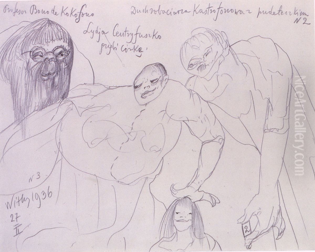 Profesor Bono de Kokofono Oil Painting by Stanislaw Ignacy Witkiewicz (Witkacy)