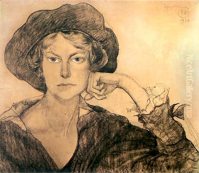 Portret Ireny Szaroty Oil Painting by Stanislaw Ignacy Witkiewicz (Witkacy)