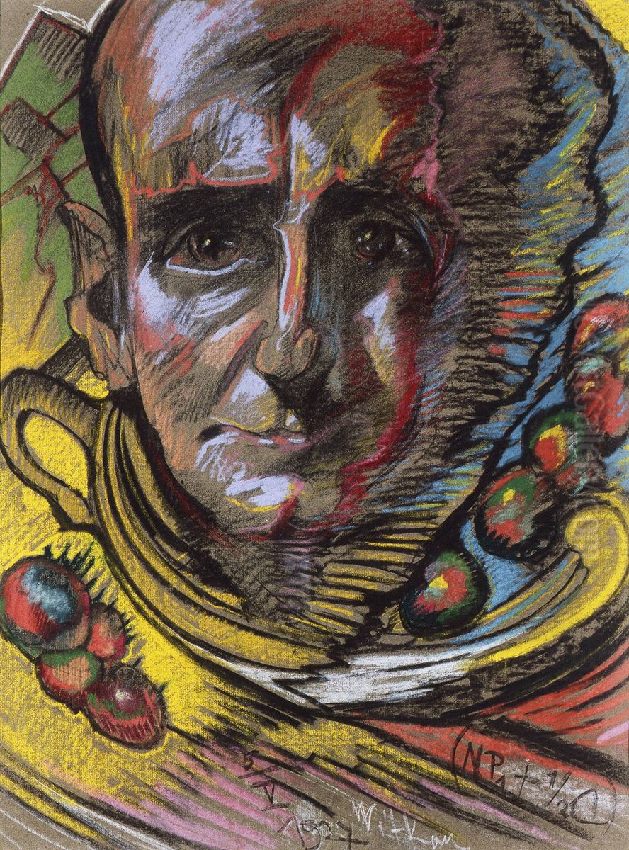 Portret Marcelego Staroniewicza Oil Painting by Stanislaw Ignacy Witkiewicz (Witkacy)