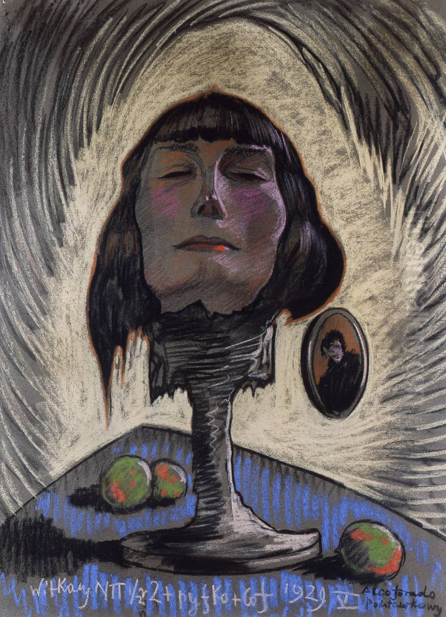 Portret Marii Nawrockiej Oil Painting by Stanislaw Ignacy Witkiewicz (Witkacy)