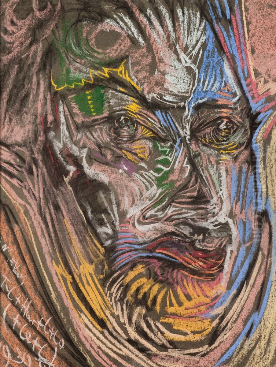 Portrait of Michal Choromanski Oil Painting by Stanislaw Ignacy Witkiewicz (Witkacy)