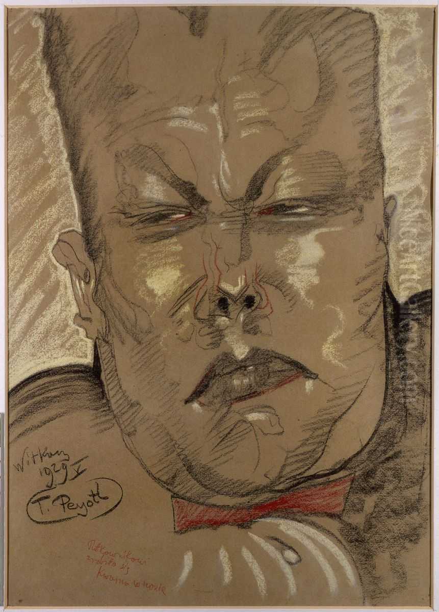 Portret BJanusza de Beaurain Oil Painting by Stanislaw Ignacy Witkiewicz (Witkacy)