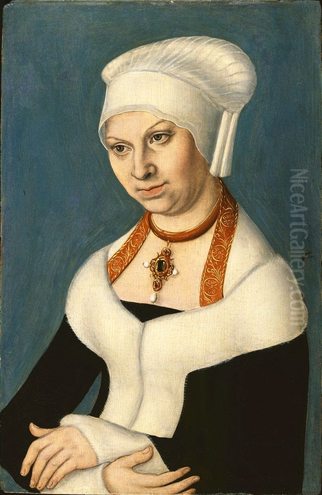 Herzogin Barbara von Sachsen (1478-1534) Oil Painting by Lucas Cranach the Elder