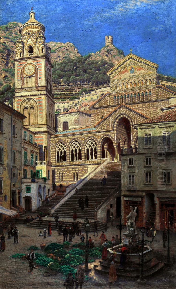 Katedra w Amalfi. Oil Painting by Aleksander Gierymski