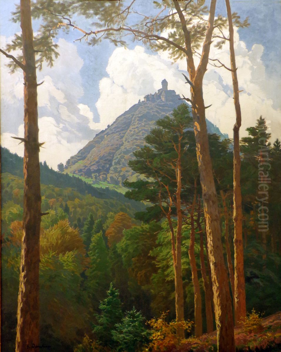 Le Haut-Koenigsbourg Oil Painting by Georges Daubner